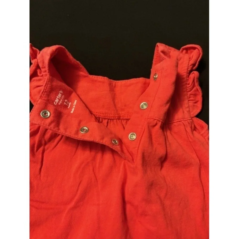 Coral colored tank dress with matching bloomers, Old Navy size 12 months